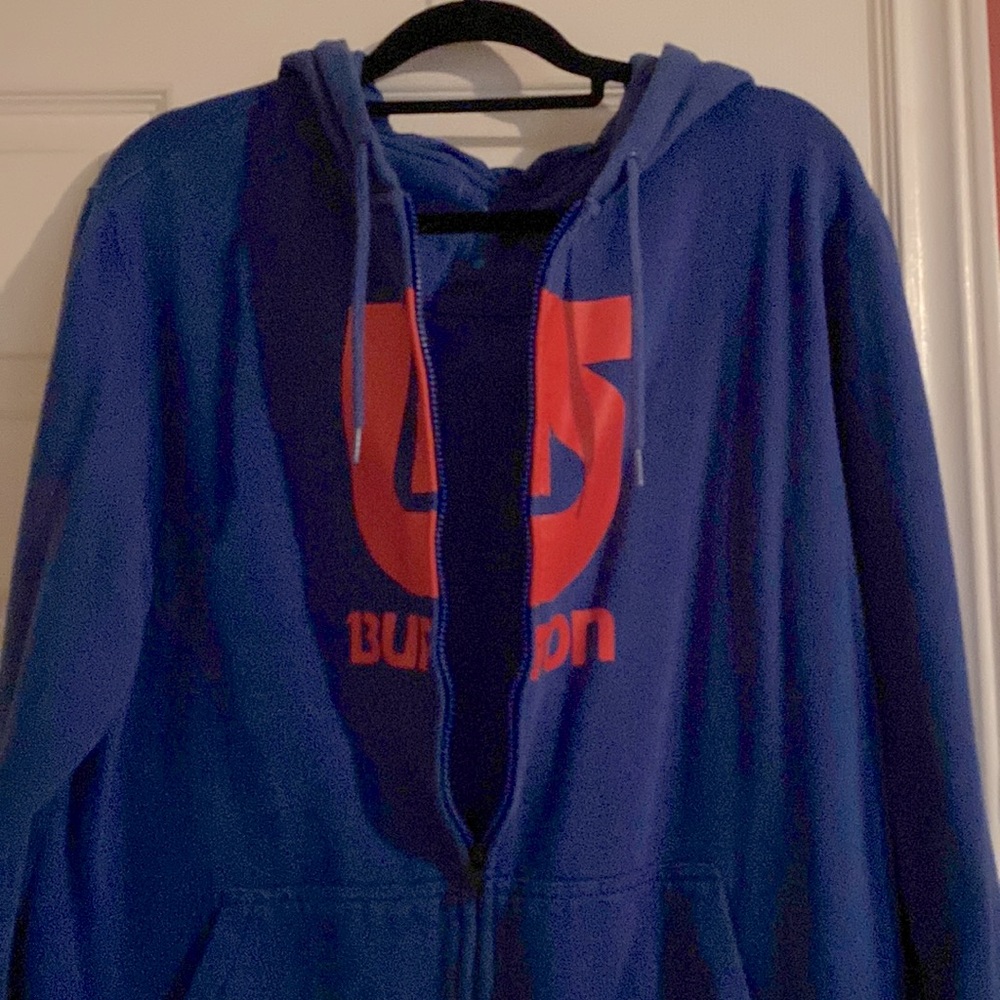 Burton Blue zip up hoodie - Picture 3 of 4